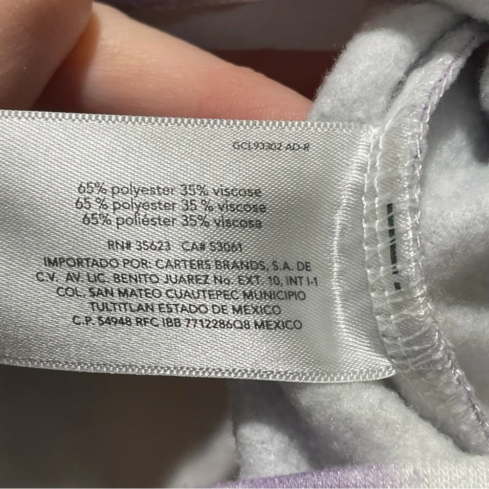 Carters Girls Size 10 10A Sweatshirt Purple & White Tie Dye Kindness Everyday